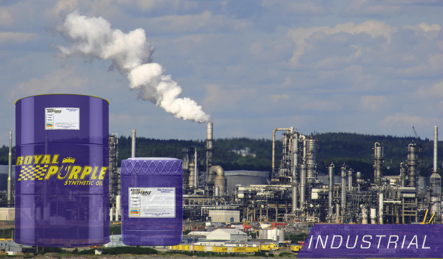 Royal purple synthetic lubricants for industrial purposes in The Kingdom of Saudi Arabia . FDA Approved Barrier fluids .